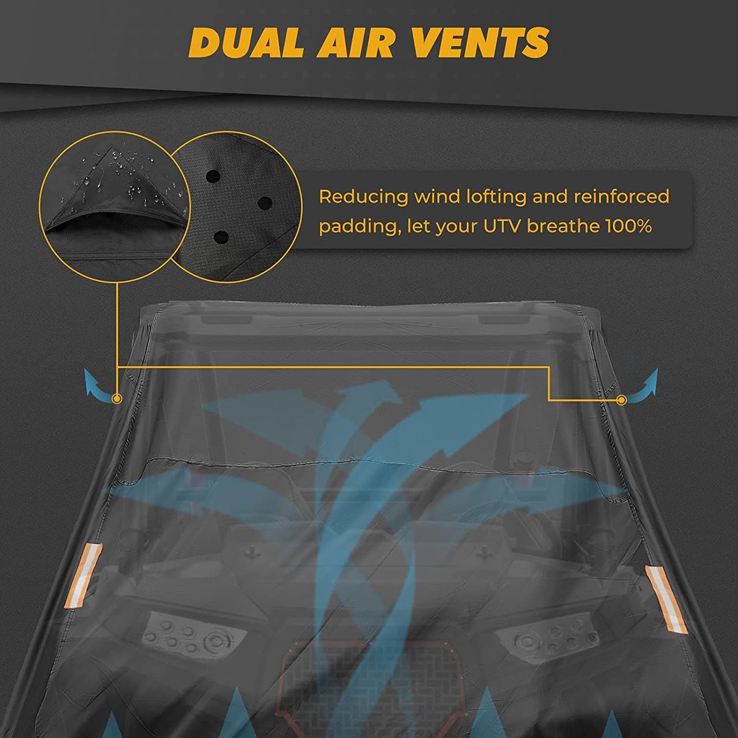 UTV 420D Waterproof Covers 2 Seater for Can - Am, Polaris, Kawasaki - 3 Star UTV