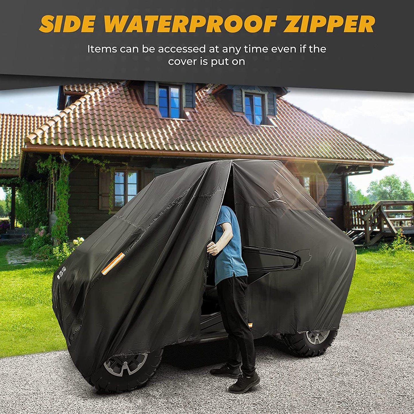 UTV 420D Waterproof Covers 2 Seater for Can - Am, Polaris, Kawasaki - 3 Star UTV