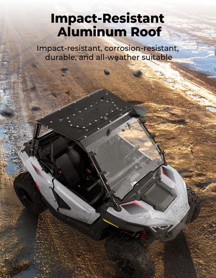 UTV Aluminum Roof with Fixed Sunroof for Polaris RZR 200 2022 - 2025 - 3 Star UTV