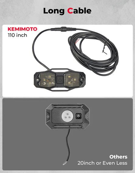 UTV Aluminum Waterproof Dome Interior Lights 600mAh Rechargeable for 1.5" - 2" Roll Bar - 3 Star UTV