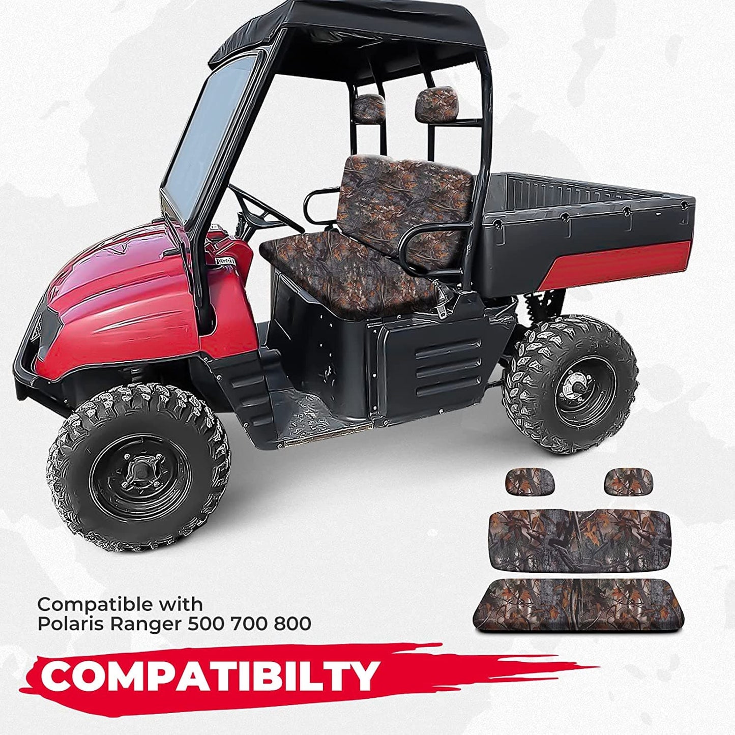 UTV Camo Seat Covers for Polaris Ranger 500 700 800 - 3 Star UTV