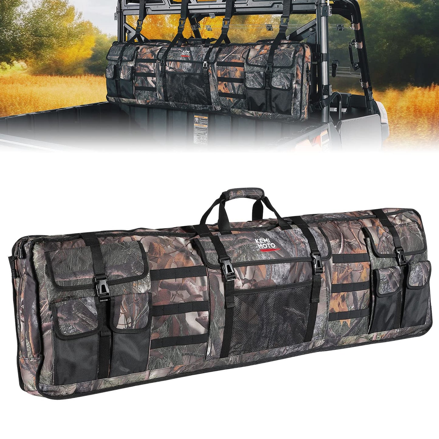 UTV Double Gun Holder Tool Rack for Hunting Gear - 3 Star UTV