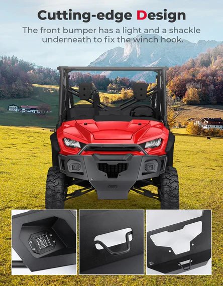 UTV Front Bumper with Lights for Pioneer 1000 - 6 2023 - 2024 - 3 Star UTV