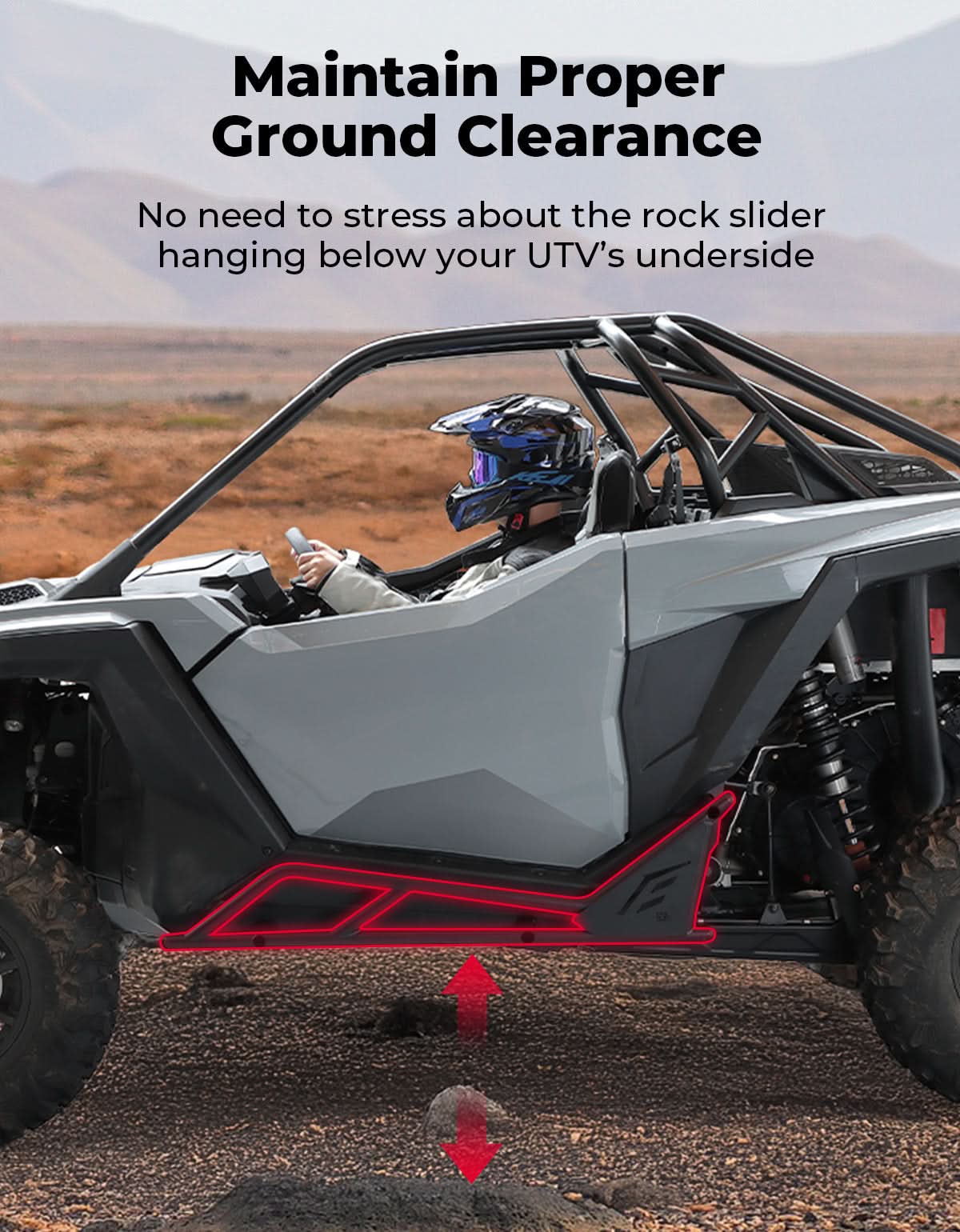 UTV Nerf Bars Rock Sliders with Step Function for Polaris RZR 2020 - 2025 - 3 Star UTV