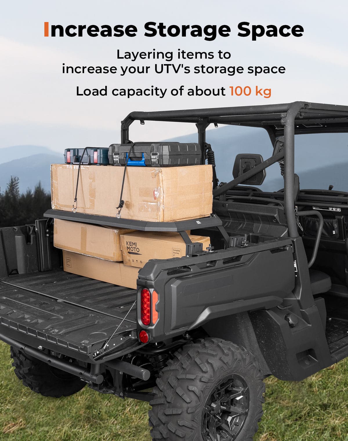 UTV Rear Rack for Can - Am Defender HD10|9|8|7|5 - 3 Star UTV