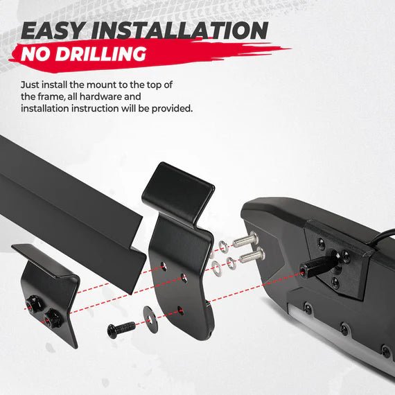 UTV Rear View Mirror with LED Light for Polaris Ranger/ Defender 2015 - 2024 - 3 Star UTV