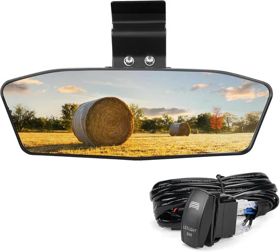 UTV Rear View Mirror with LED Light for Polaris Ranger/ Defender 2015 - 2024 - 3 Star UTV