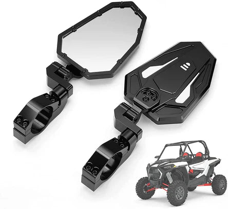 UTV Rear View Side Mirrors for Can Am Maverick X3/ RZR w/ 1.75" - 2" roll bar (1 pair) - 3 Star UTV