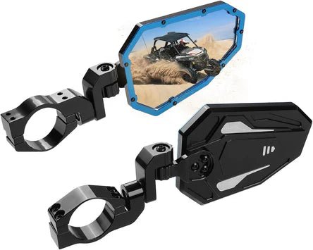 UTV Rear View Side Mirrors for Can Am Maverick X3/ RZR w/ 1.75" - 2" roll bar (1 pair) - 3 Star UTV