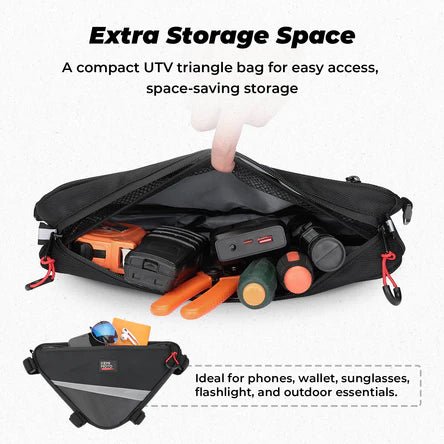 UTV Roll Bar Triangle Storage Bag - 3 Star UTV