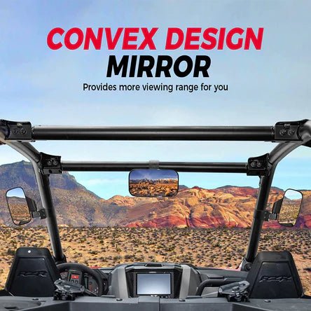 UTV Side Mirrors and Center Mirror with 1.6" to 2" Roll Bar Cage - 3 Star UTV