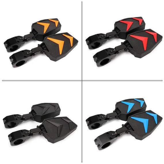 UTV Side View Mirrors for 1.75 - 2" Roll Bar Fit Polaris Ranger - 3 Star UTV