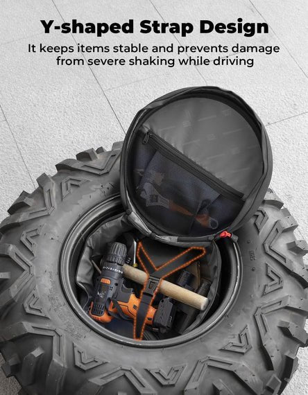 UTV Spare Tire Storage Bag for Can - Am Maverick X3 Polaris RZR XP 1000 - 3 Star UTV