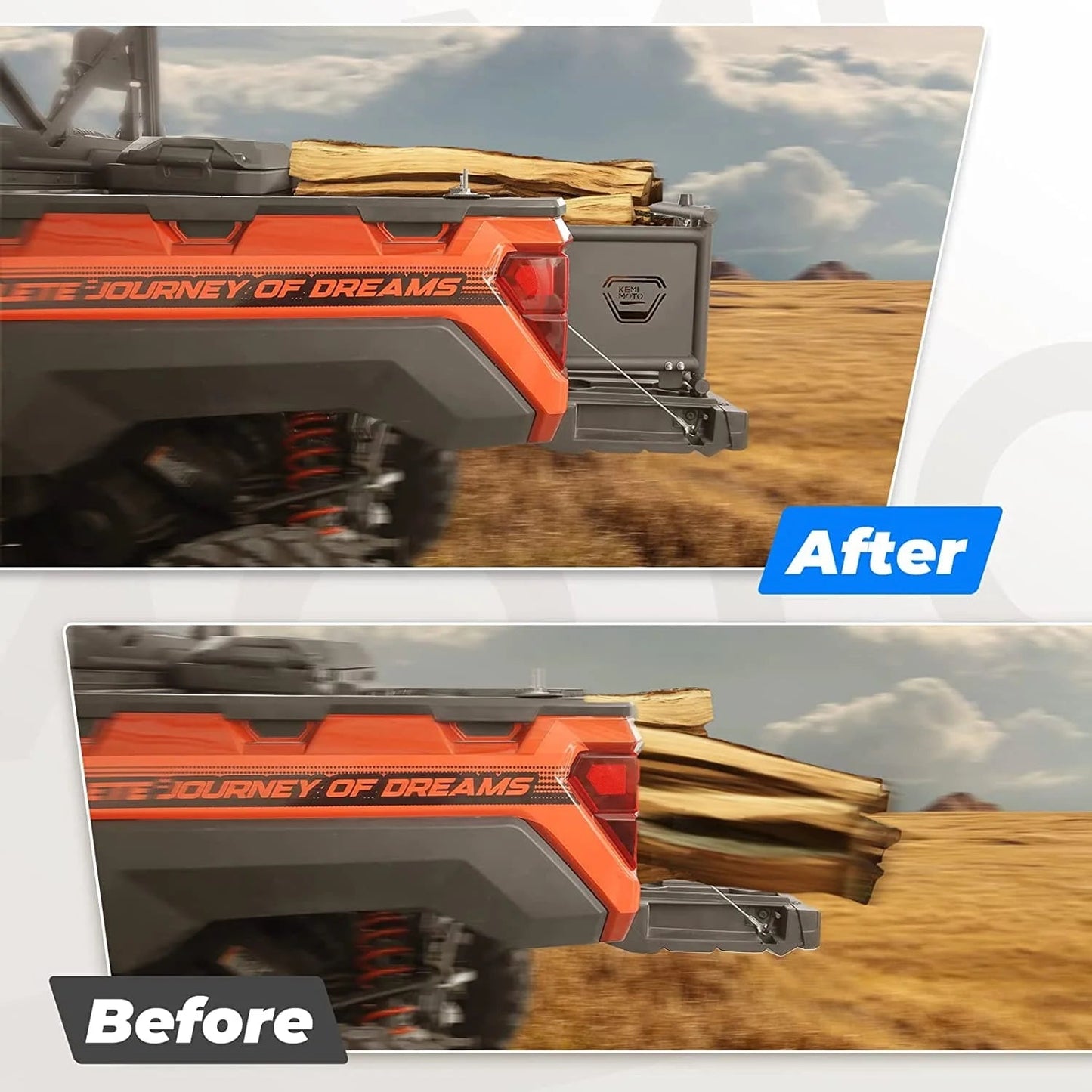 UTV Tailgate Extender for Ranger 1000/XP 1000/Crew 2017 - 2024 - 3 Star UTV