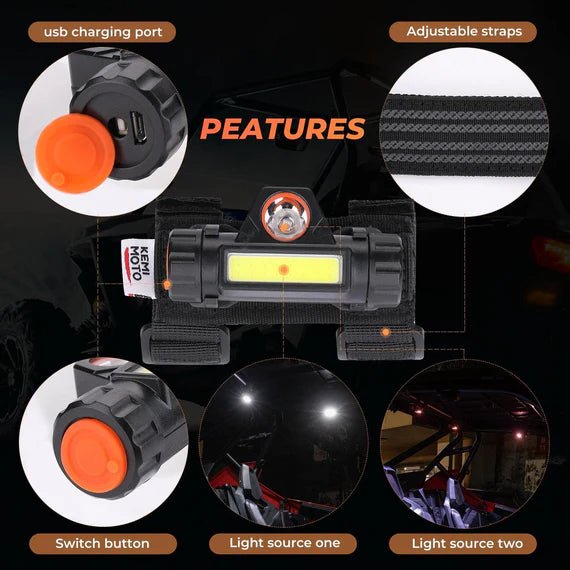 UTV Universal Interior Lights for 1.25 - 2" Roll bar - 3 Star UTV