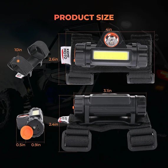 UTV Universal Interior Lights for 1.25 - 2" Roll bar - 3 Star UTV