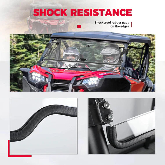 Honda Talon 1000X/1000R/1000X-4 Scratch-Resistant 3-in-1 Flip Windshield