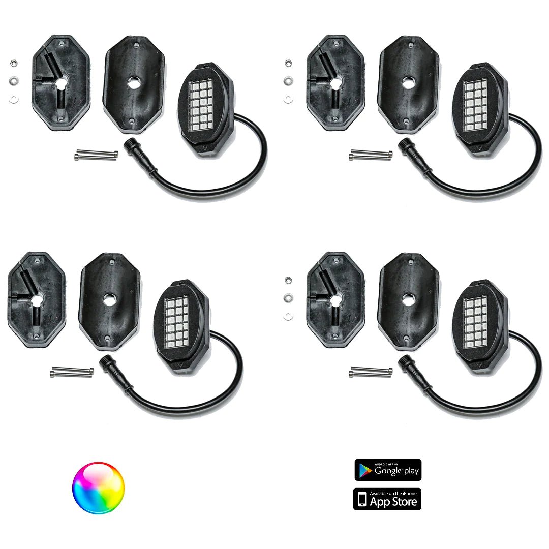 5150 Whips - 187 Style Rock Lights with Control Harness - 3 Star UTV