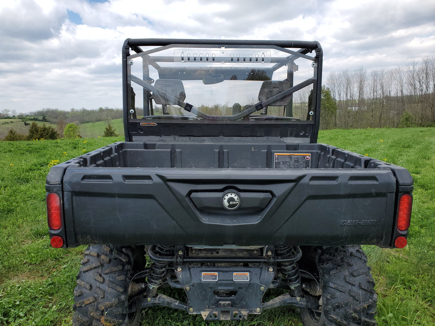 Can-Am Defender Max 4 - 1 Pc Lexan Back Panel w- Vent Option - 3 Star UTV