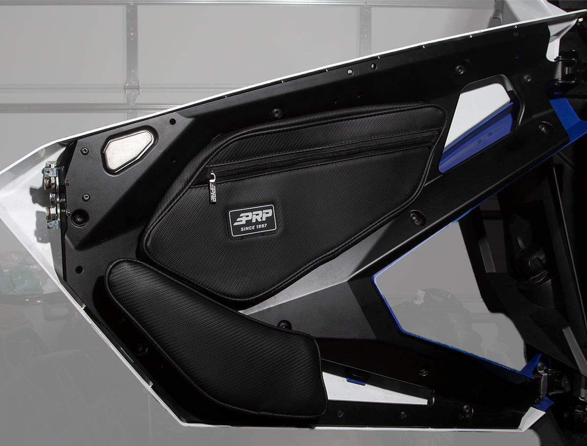 Front Door Bags with Knee Pad for Polaris RZR PRO XP, PRO R, Turbo R (Pair) - 3 Star UTV