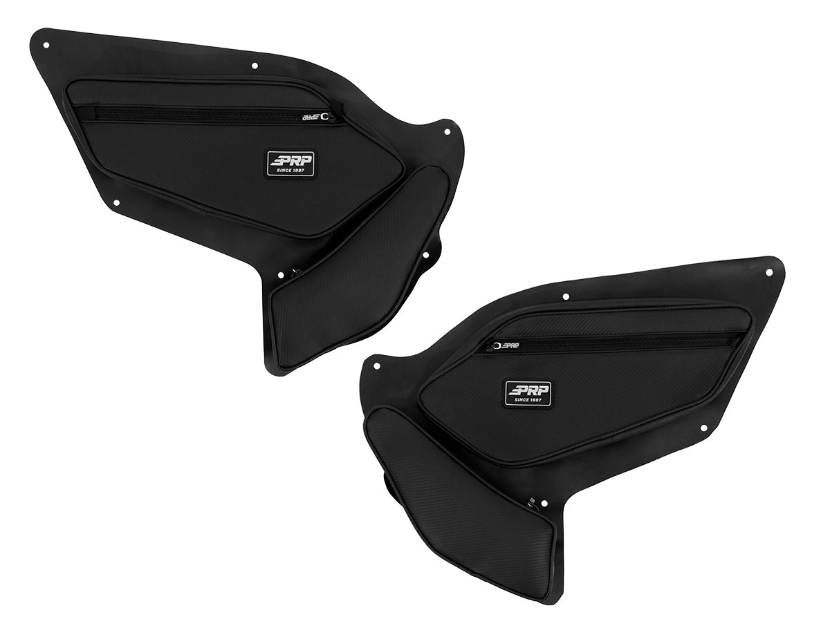 Front Door Bags with Knee Pad for Polaris RZR PRO XP, PRO R, Turbo R (Pair) - 3 Star UTV