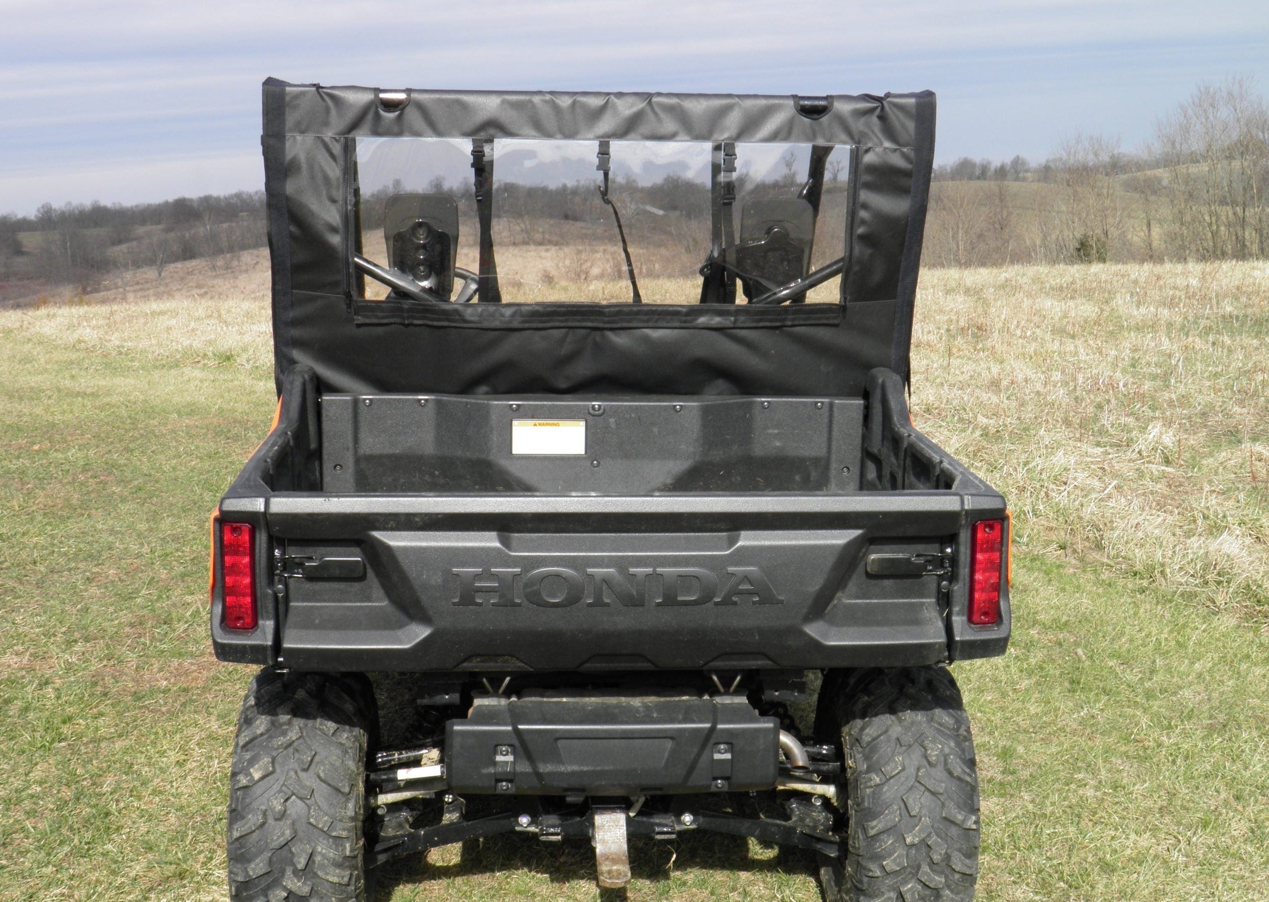 Waterproof Rear Panel For Honda Pioneer 1000 / 1000-5 (2016-2023) - 900D Fabric & PVC, Rear Windshield, UTV Accessory - PIT66
