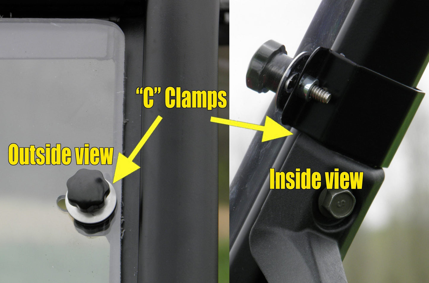 Polaris Ranger Crew Mid-Size 570 - 4 Passenger - Lexan Back Panel w/Vent Option - 3 Star UTV