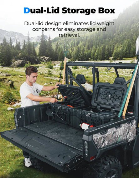 110L/29Gal UTV Bed Storage Box For CFMOTO Uforce 1000 | 1000XL - 3 Star UTV