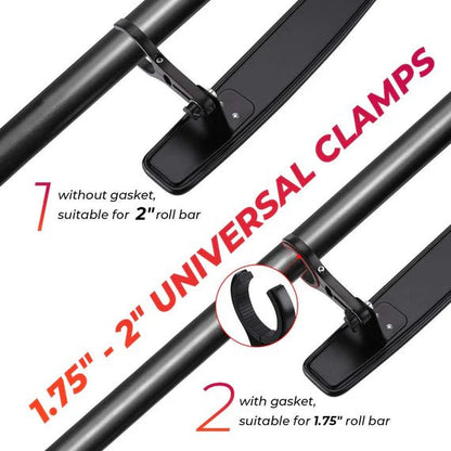 15" UTV Race Convex Center Mirror with 3/4 1.75" or 2" Clamps - 3 Star UTV