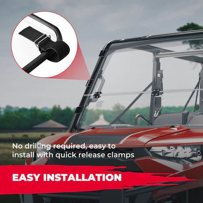 2 - IN - 1 Flip Up Windshield for Ranger 1000/XP 1000/Crew 2017 - 2023 - 3 Star UTV