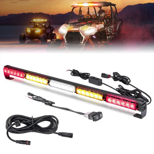 30 inch UTV Chase Light Bar for Can - Am | Polaris | CFmoto | Kawasaki - 3 Star UTV