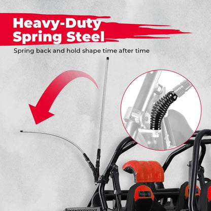 UTV/ATV Whip Light Spring Mounting Bases – 2 Pack