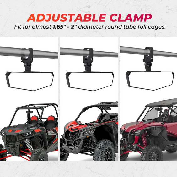 1.5" - 2" Rearview Mirror for Polaris RZR/Pioneer/Talon/X3/CFMoto/Kawasaki