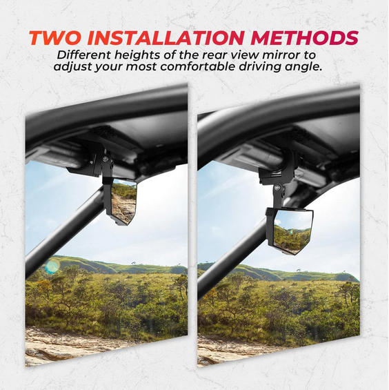 1.5" - 2" Rearview Mirror for Polaris RZR/Pioneer/Talon/X3/CFMoto/Kawasaki