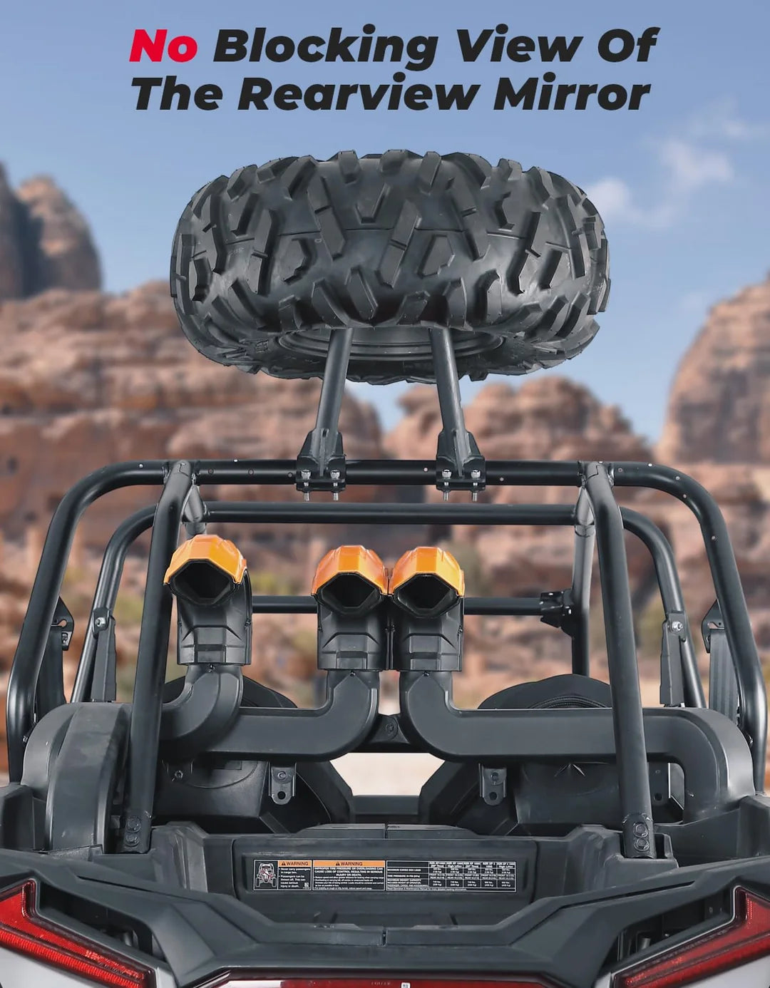Universal UTV Spare Tire Carrier for 1.5–2 Inch Roll Cages