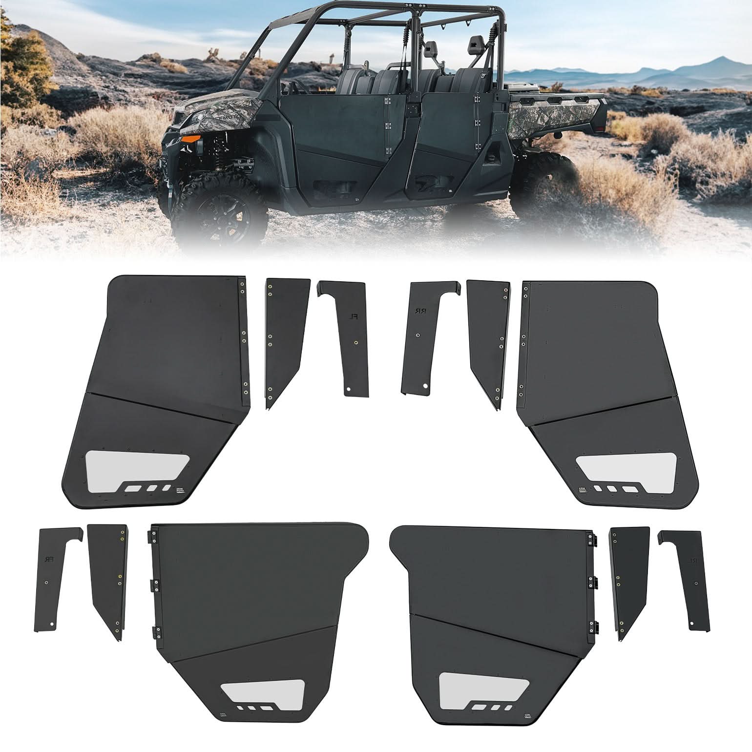 Aluminum 4pcs Half Doors for CFMOTO Uforce 1000XL 2022 - 2026 - 3 Star UTV