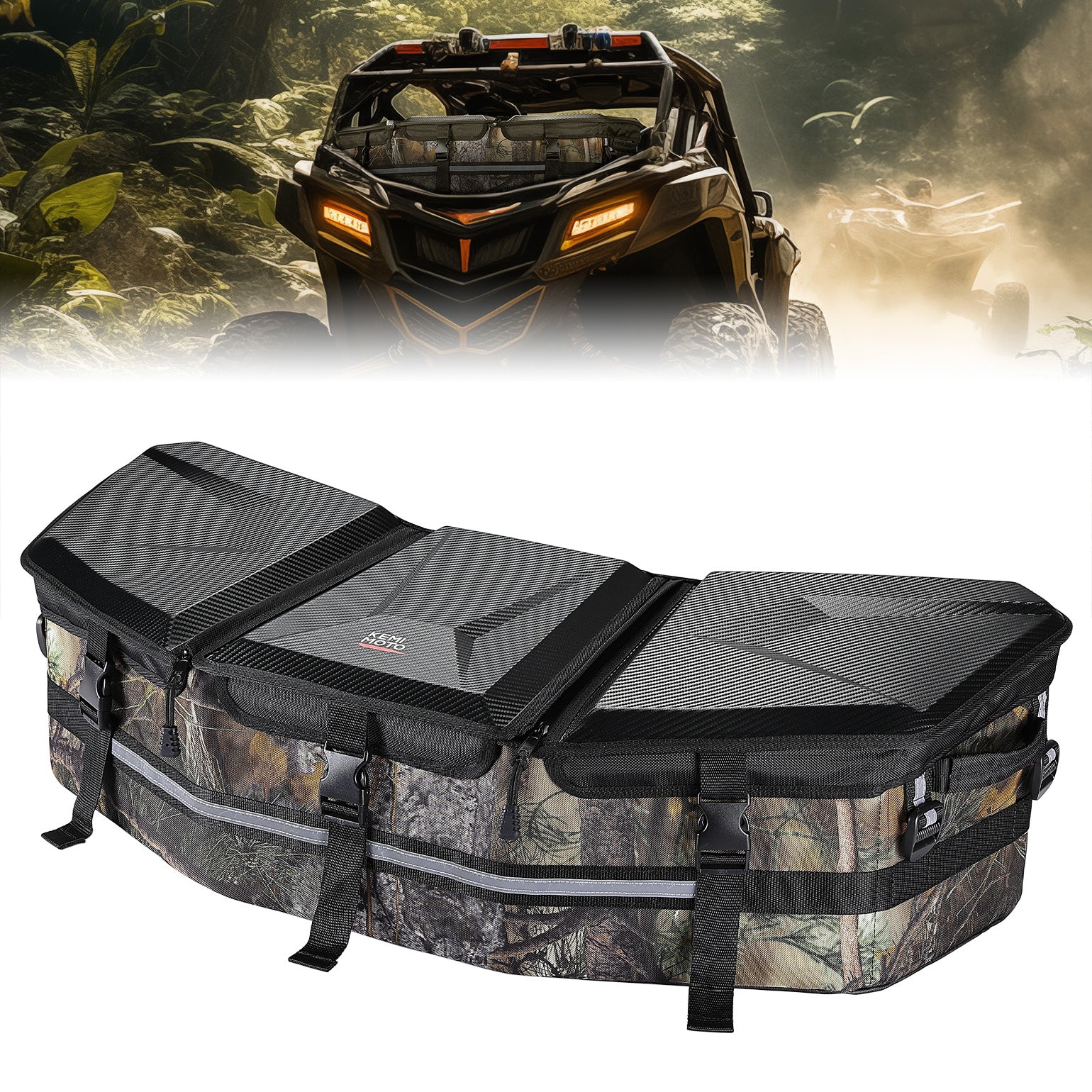 Camo Rear Storage Bag for Can - Am Maverick X3/MAX - 3 Star UTV
