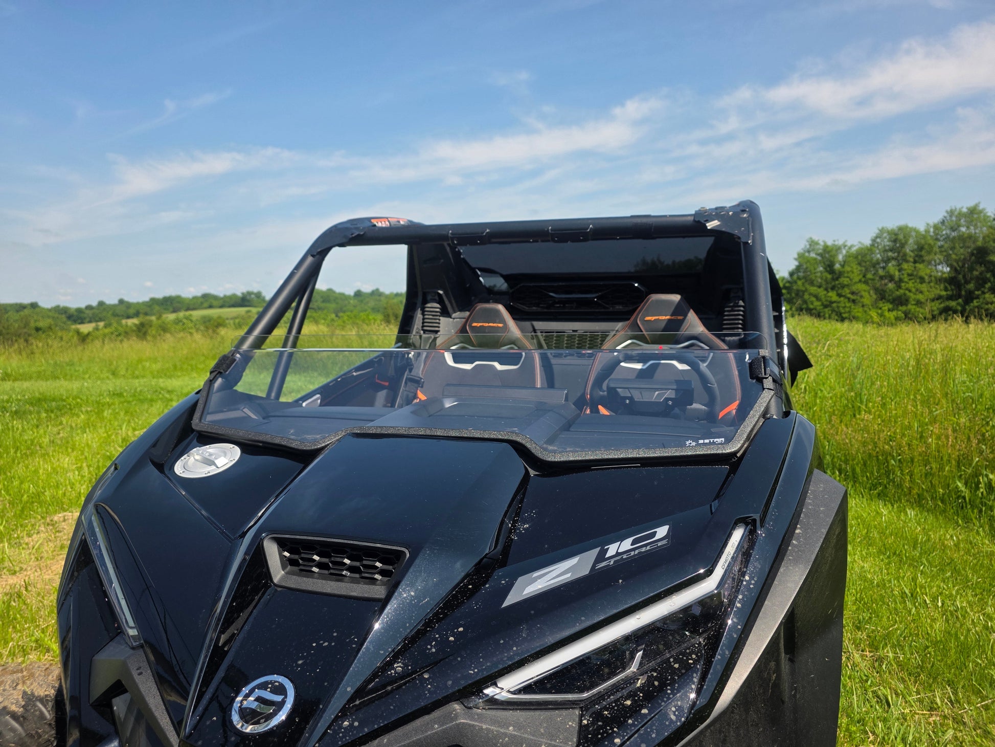 CFMoto ZForce Z10 & Z10 - 4 Half Windshield | 1/4" Polycarbonate | 3 Star UTV - 3 Star UTV