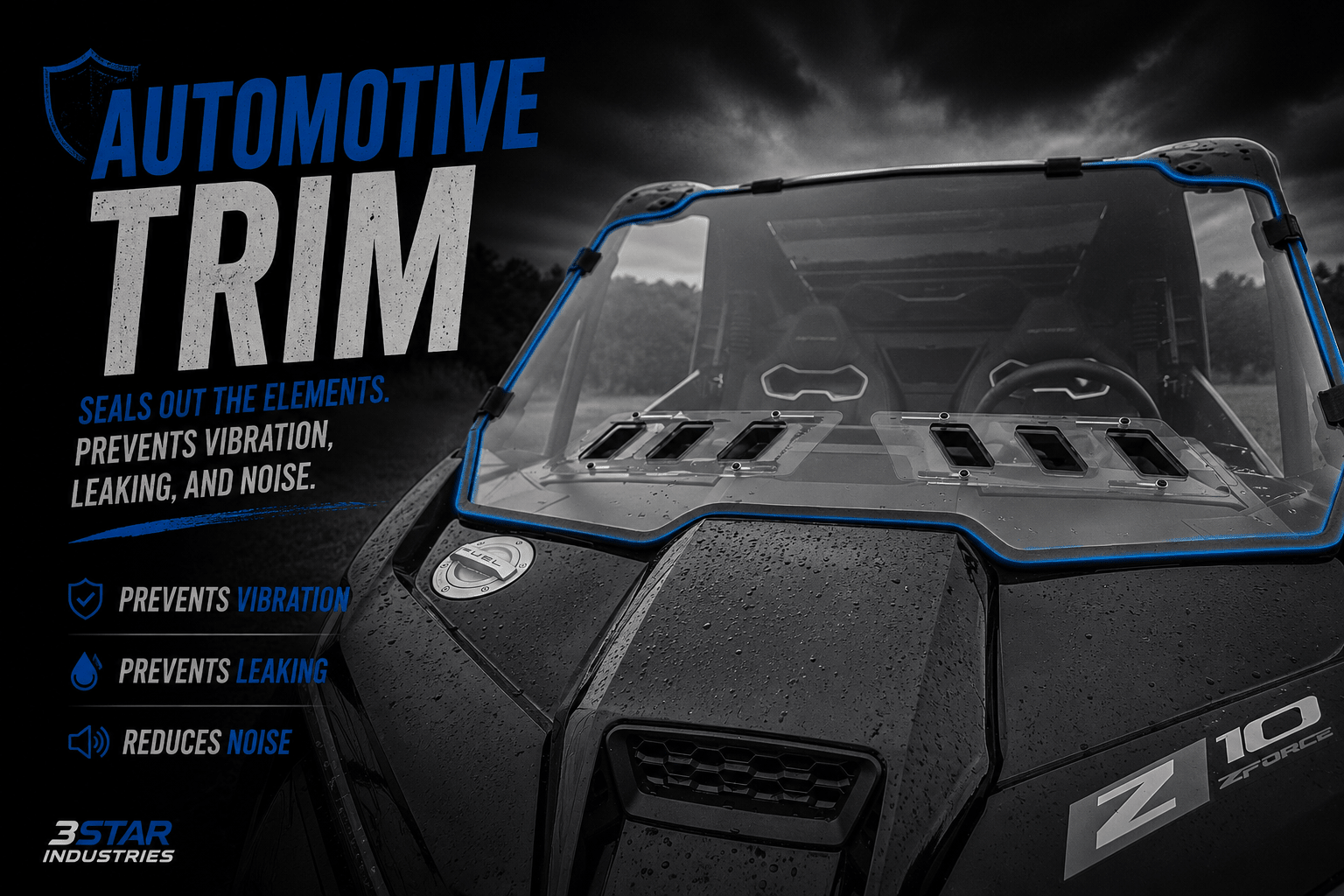 CFMoto ZForce Z10/Z10 - 4 Front Windshield - 3 Star UTV