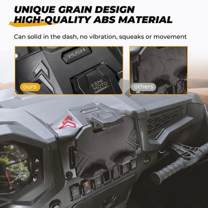 Electric Device Tablet Holder GPS Mount Storage Box for Polaris RZR XP 1000/ XP Turbo - 3 Star UTV