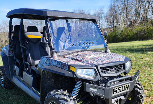 HiSun Strike 1000 Crew - 1 Pc Scratch - Resistant Windshield - 3 Star UTV