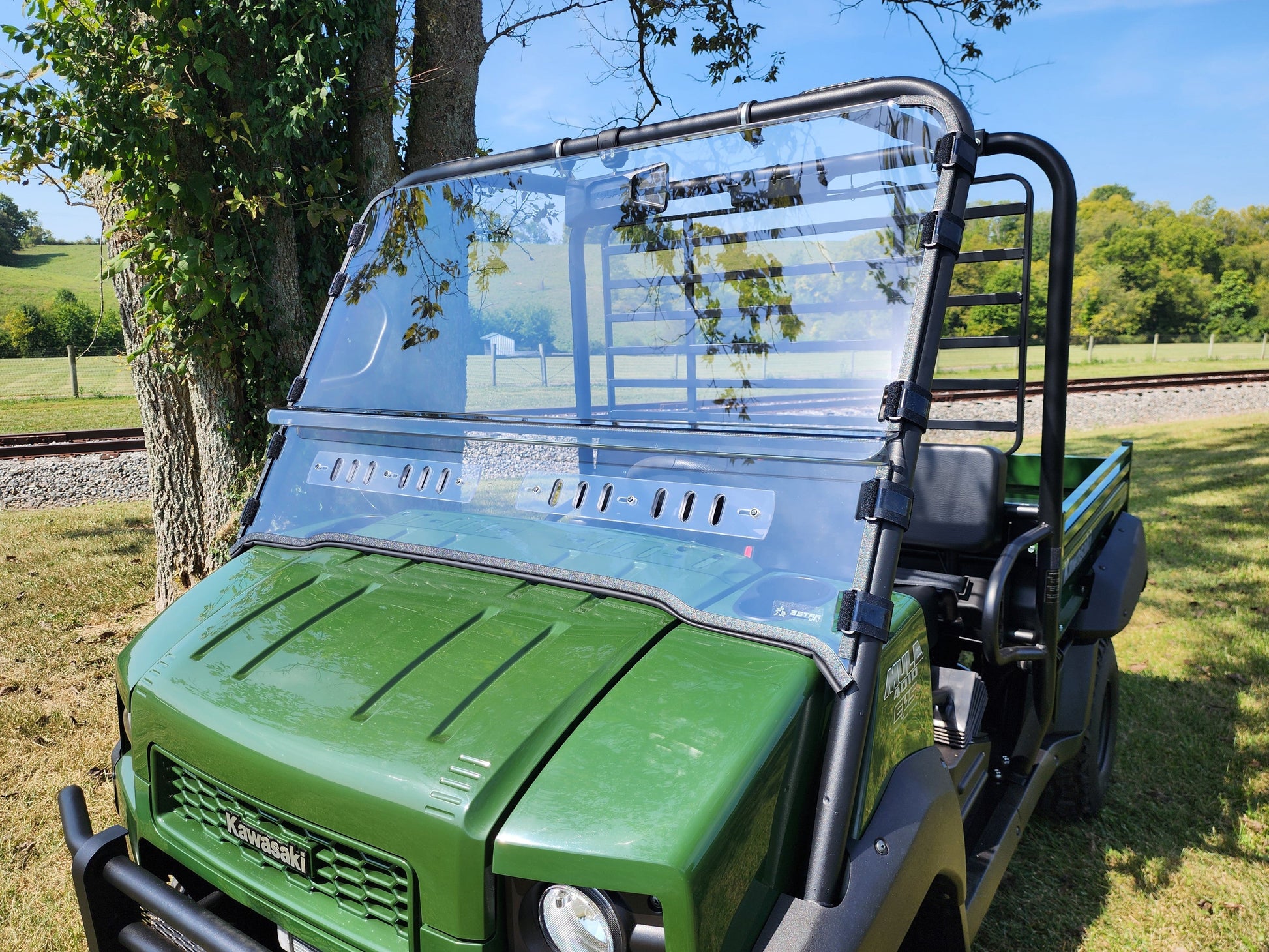 Kawasaki Mule 4000/4010 - 2 Pc Scratch - Resistant Windshield - 3 Star UTV