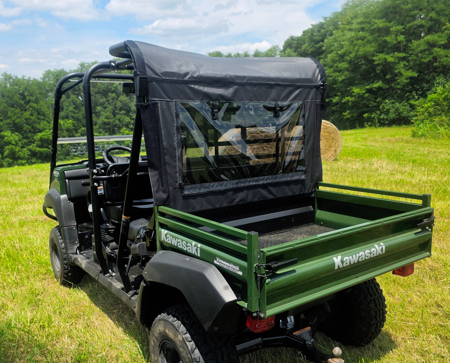 Kawasaki Mule 4000/4010 Trans - Soft Back Panel with Mesh/Vinyl Window - 3 Star UTV