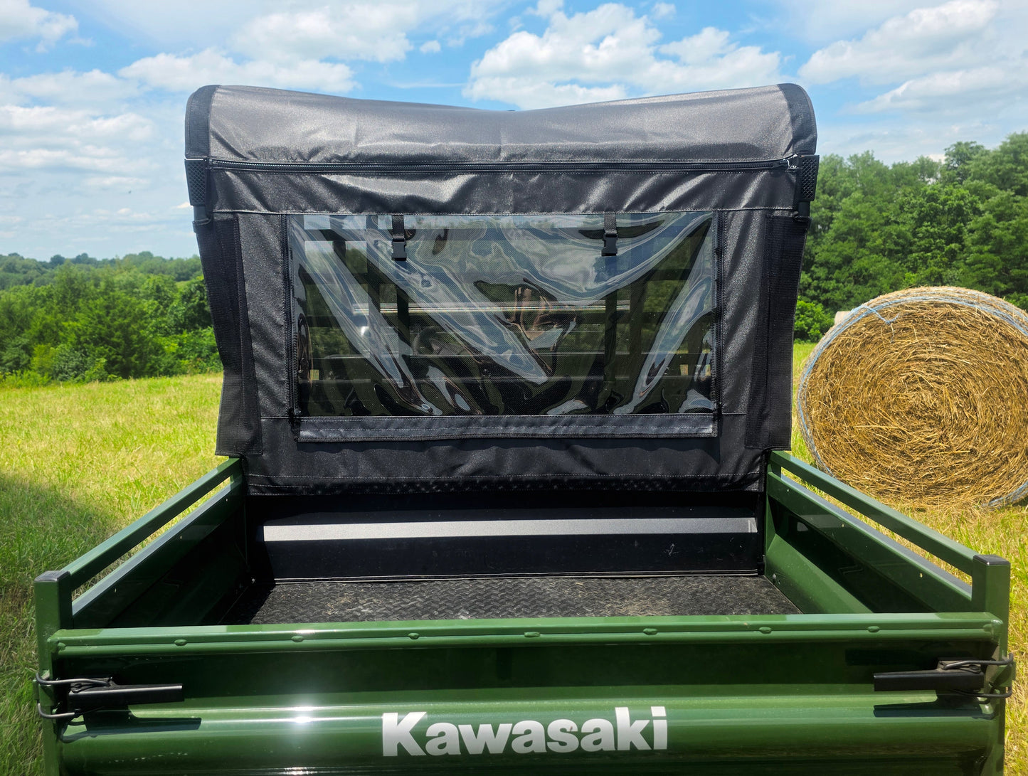 Kawasaki Mule 4000/4010 Trans - Soft Back Panel with Mesh/Vinyl Window - 3 Star UTV