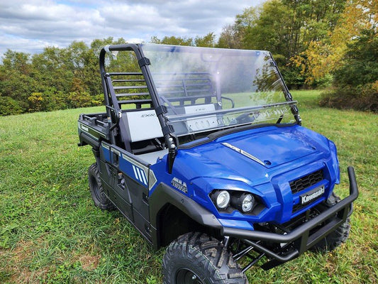 Kawasaki Pro FXR - 2 Pc General-Purpose Windshield with Vent/Clamp Options - 3 Star UTV