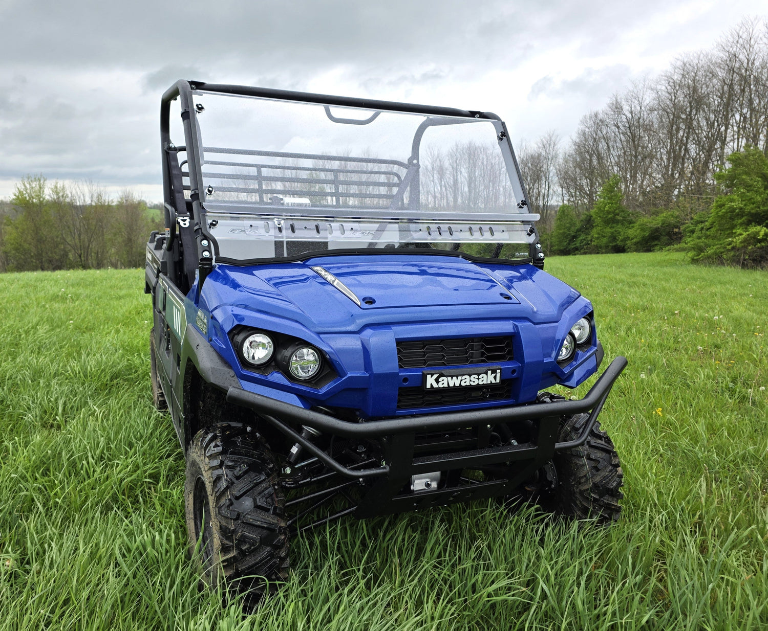 Kawasaki Pro FXR - 2 Pc General - Purpose Windshield with Vent/Clamp Options - 3 Star UTV