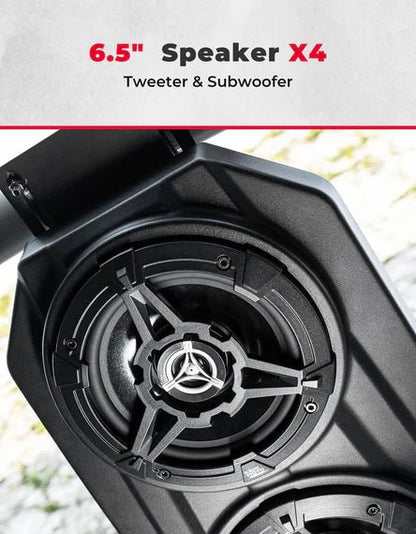 Kemimoto - 6.5" UTV Bluetooth Sound System Speakers for UTVs with 1.625" to 1.9" Roll Bars (Copy) - 3 Star UTV