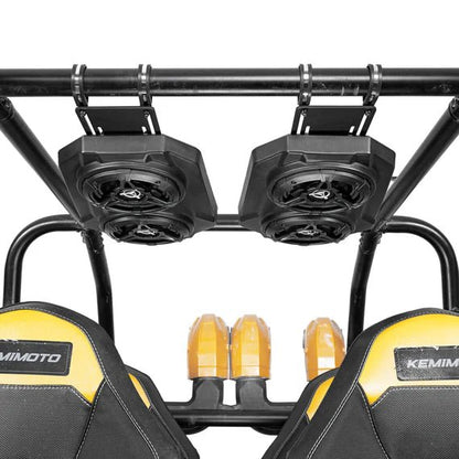 Kemimoto - 6.5" UTV Bluetooth Sound System Speakers for UTVs with 1.625" to 1.9" Roll Bars (Copy) - 3 Star UTV