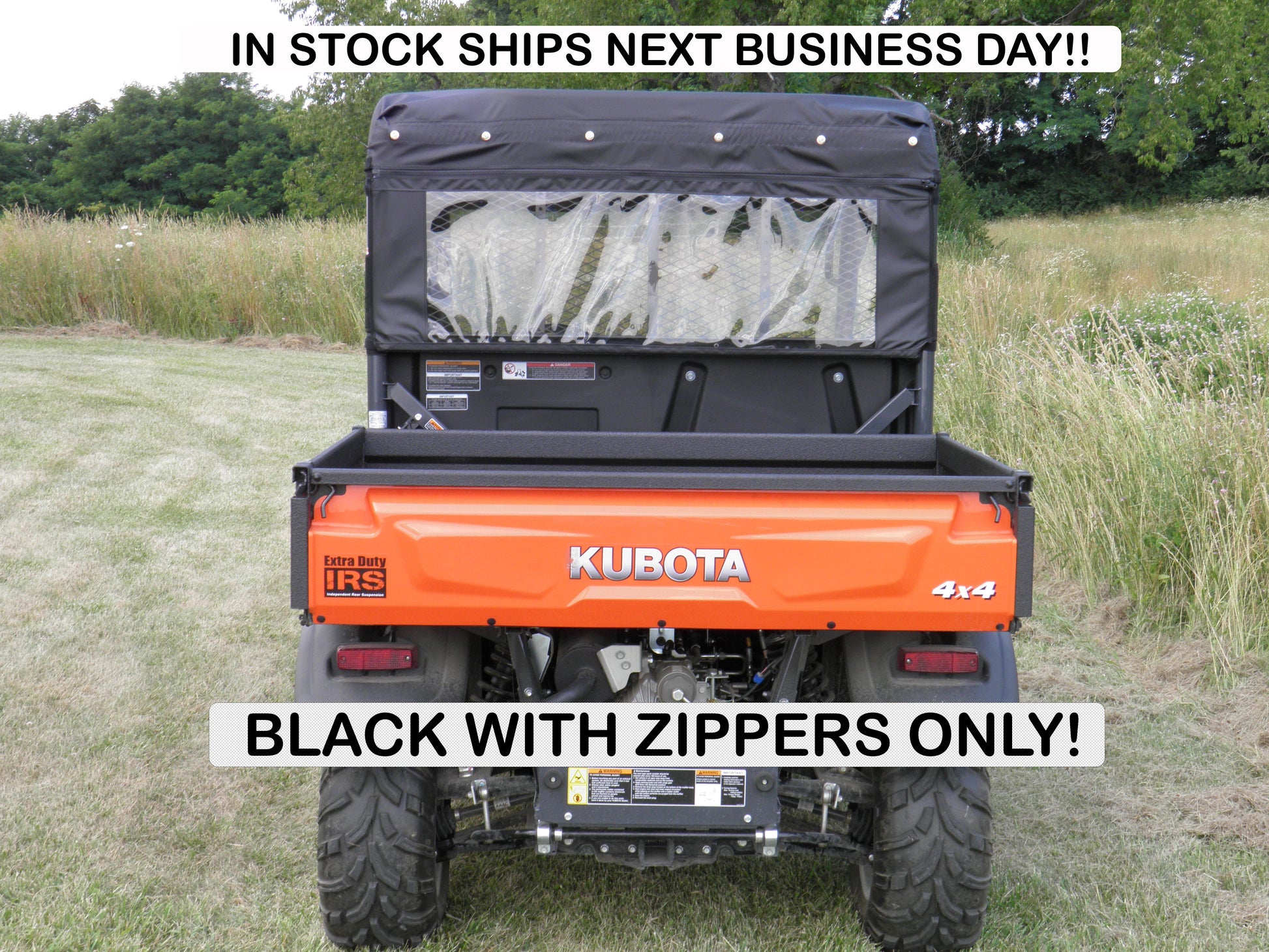 Kubota RTV X900/X1120 - Soft Back Panel - 3 Star UTV