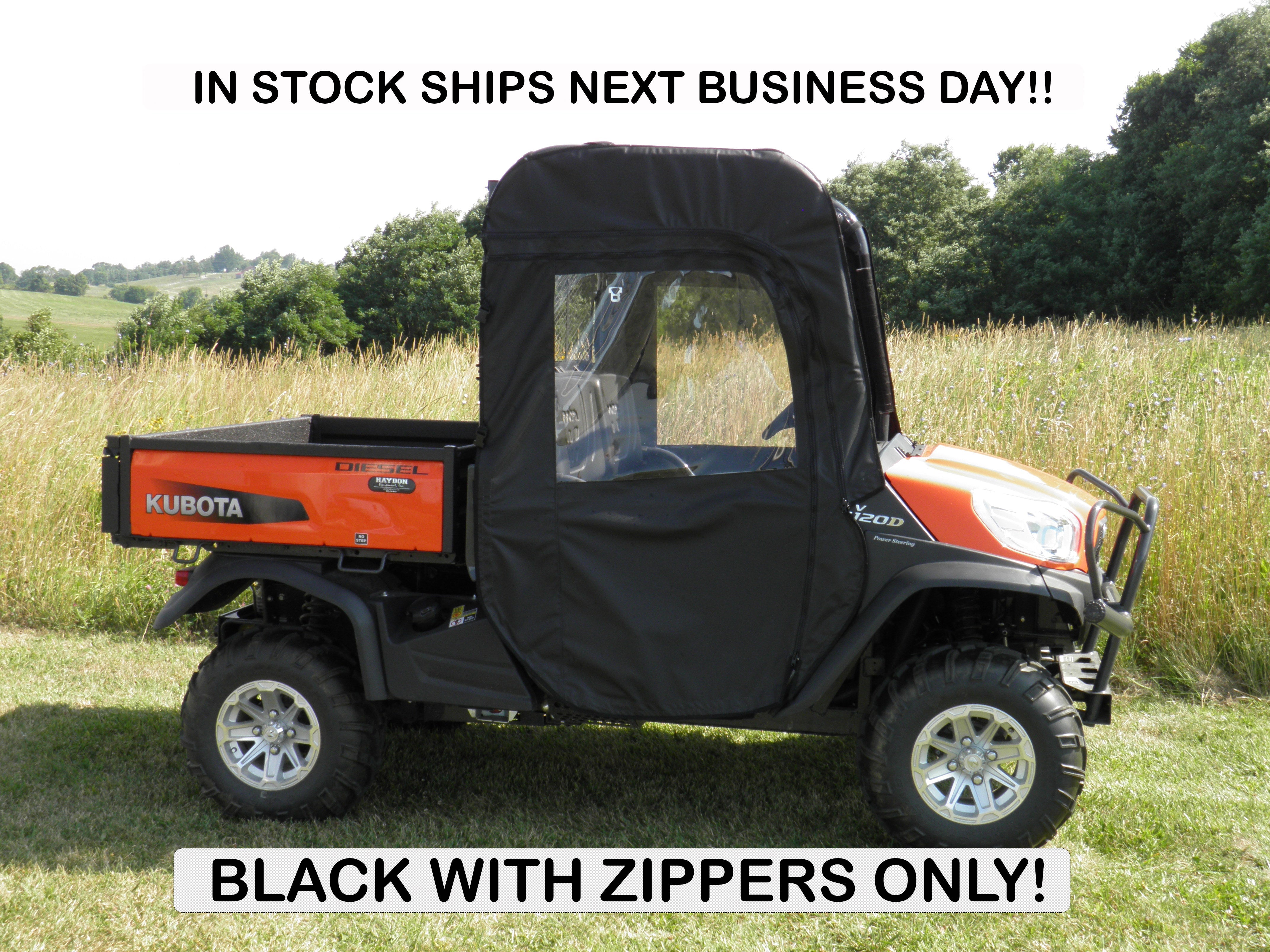 3 Star UTV Kubota RTV X900/X1120 Soft Doors | Marine Grade Fabric